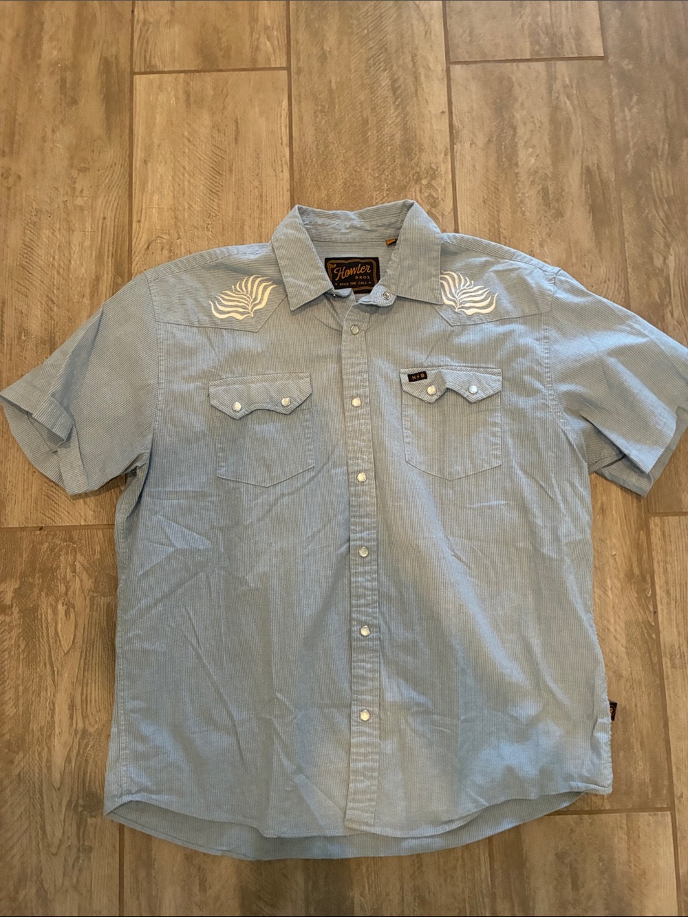Howler Blue Short Sleeve Western Shirt